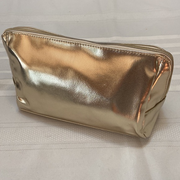 LANCÔME Cosmetics Womens Gold Metallic Bag - New Unused - Picture 2 of 9